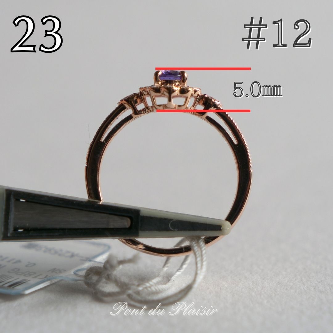 23_K18PG製非加熱パープルサファイア指輪#12