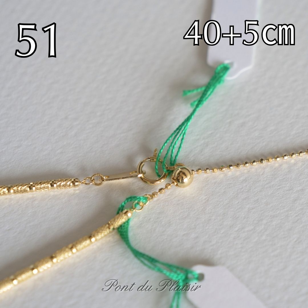 51_K18YG製ネックレス40+5㎝