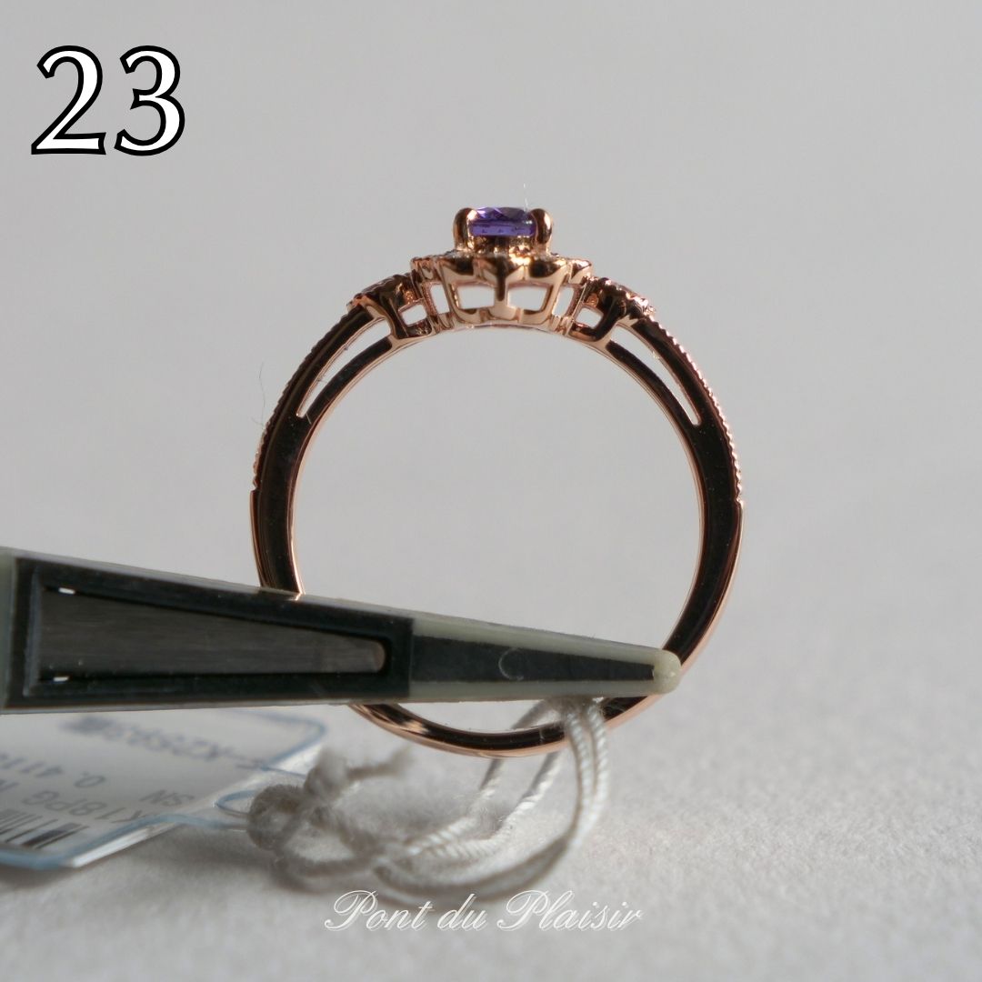 23_K18PG製非加熱パープルサファイア指輪#12