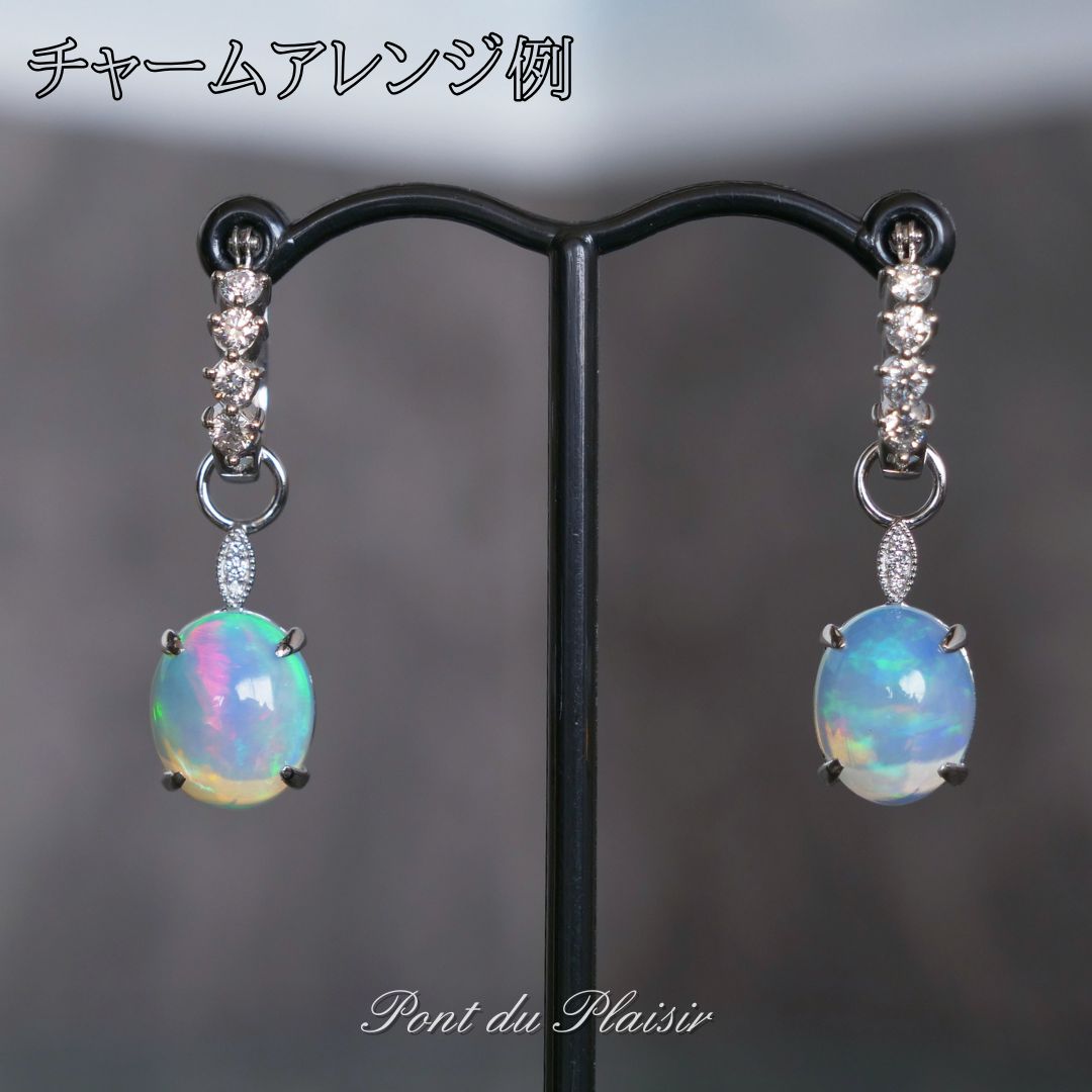 Pt900製ルルダイアモンドフープピアス