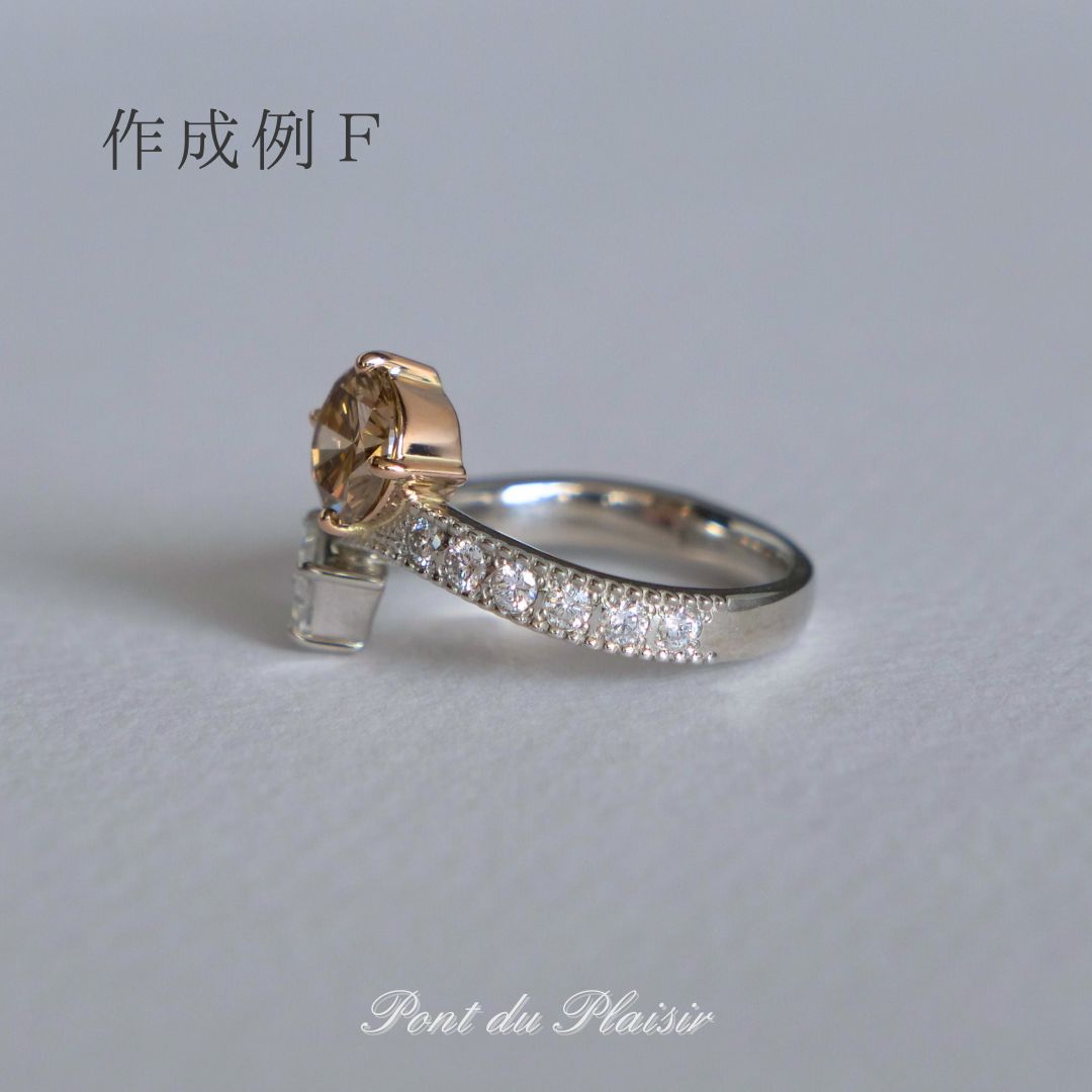 Pt950製アンサンブル指輪